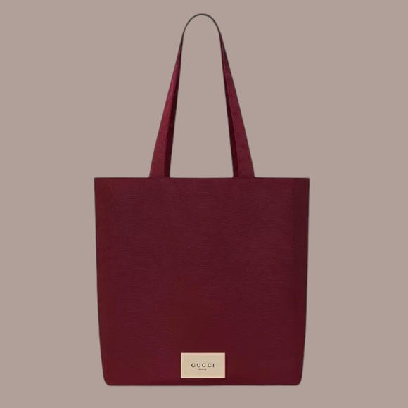 (Wine-Red) Burgundy Gucci Beauty Tote Bag - Picture 1 of 11